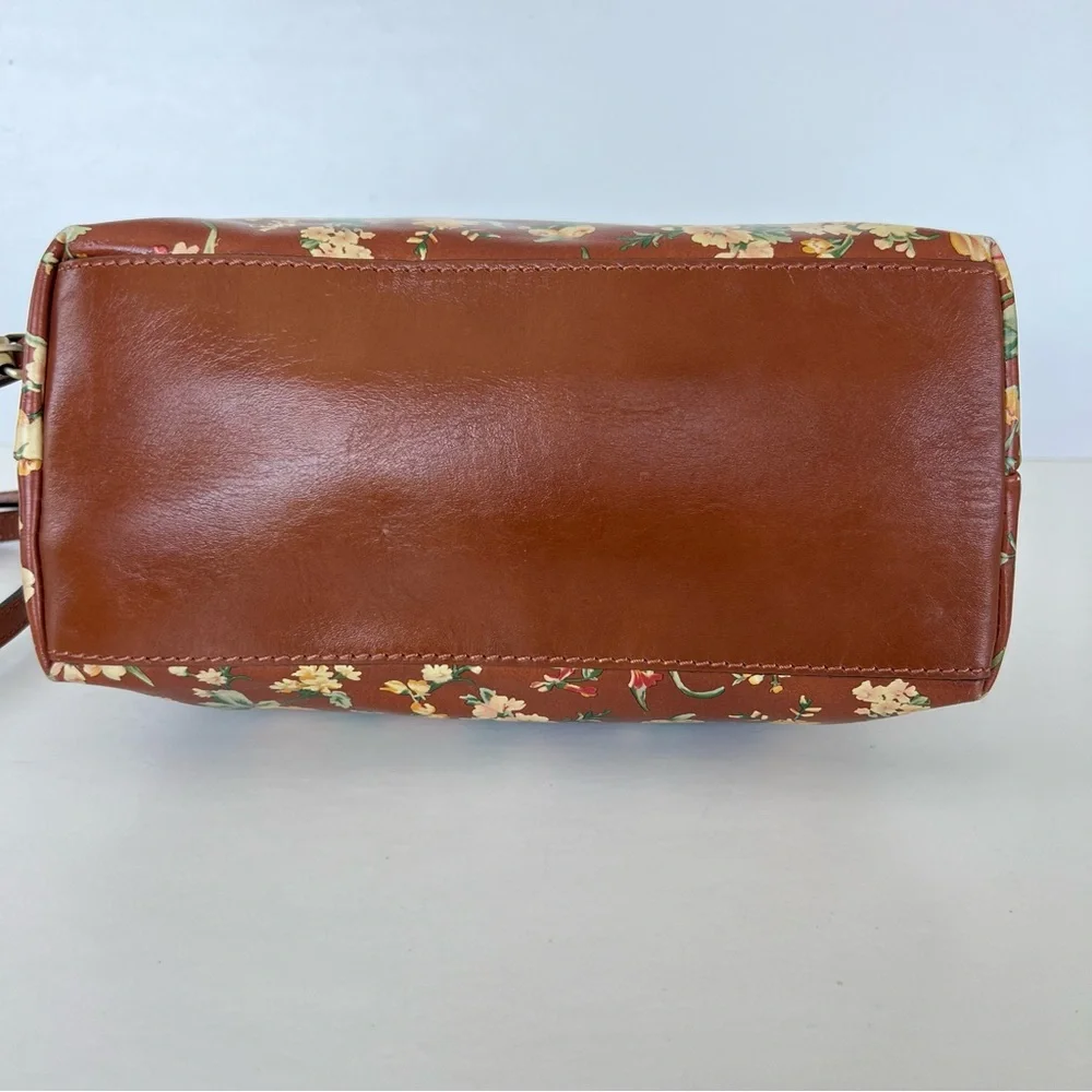 PATRICIA NASH Amalfitana Vintage Botanical Garden Leather Frame Shoulder Satchel